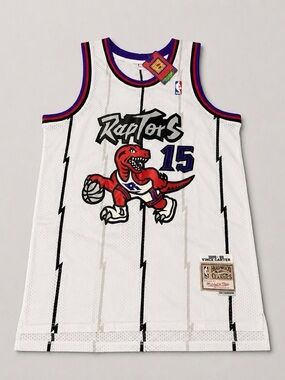 Mitchell & Ness Toronto Raptors Jersey Vince Carter White Size Large NEW